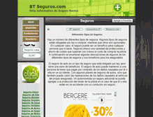 Tablet Screenshot of btseguros.com